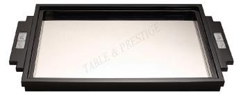 Raisins tray Black lacquered Clear crystal - Lalique